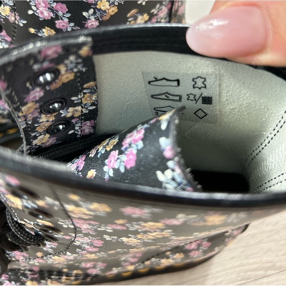 Dr Martens Clemency 1460 Floral Leather Combat Boots - Picture 10 of 10